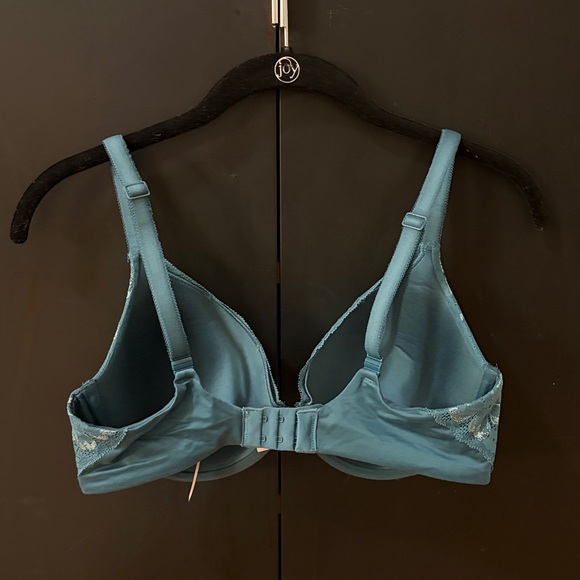 Victoria's Secret Deep Teal Floral Lace Bra - 34D - Picture 7 of 10